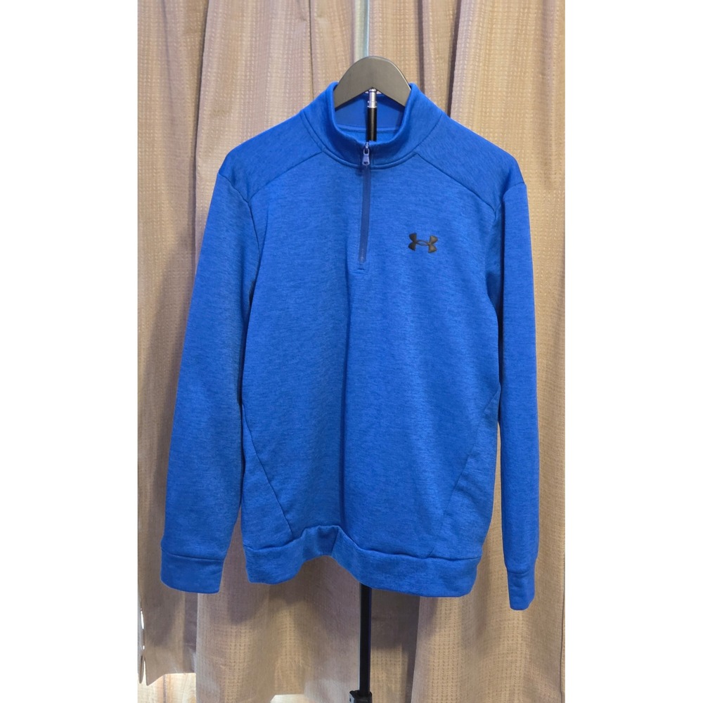 Under Armour Loose Fit Quarter Zip Pullover‎ Mens Size Medium Blue